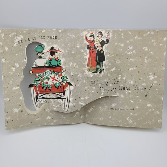 Vintage Christmas Greeting Card Nostalgic Holiday Design Cardinal Creation 353 - Picture 3 of 6